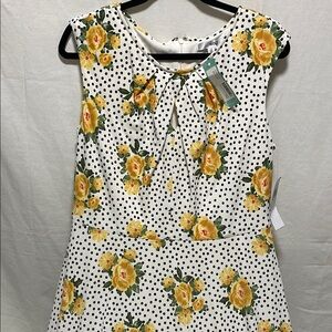 Floral Polka Dot Midi stretch fix Dress by Wisp